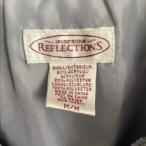 Northern Reflections Gray and White Ski Jacket vintage - Picture 2 of 7